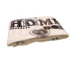 Plaid in Pile Stampato 120 x 160 cm Home Grigio