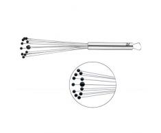 WMF Profi Plus flexi frusta , 27 cm, frusta con palline di silicone, acciaio inossidabile Cromargan parzialmente opaco, silicone, frusta, frusta, lavabile in lavastoviglie