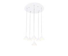 Homemania Lampada A Sospensione Trekant E27, 3 W, Bianco, 40x40x105 cm