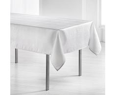 LHarmonie Du Décor - 1721596, Tovaglia Rettangolare, 140 X 300 Cm, Serpentile, Jacquard Damascato, Bianco
