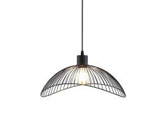 Briloner Leuchten, lampadario a sospensione in metallo in stile rétro, attacco E27, diametro di 50,2 cm, colore: nero