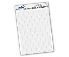 SafeBAD - Strisce adesive Antiscivolo per la Sicurezza nella Vasca da Bagno e nella Doccia, 15 x 1,5Â cm, 25 Pezzi