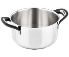 Barazzoni Silicon PRO Acciaio Casseruola Due Manici, Acciaio Inox 18/10, Diametro cm 20, Litri 3 Made in Italy