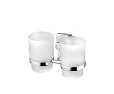 Bisk Set Portaspazzolino 2 Pz. Ice Double Cromo
