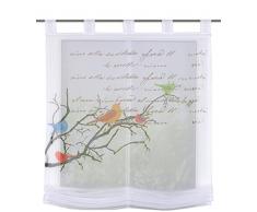 Home fashion 79544-704, Tenda con Occhielli con Stampa Digitale Verdal, in Voile, 140 x 60 cm, Multicolorecolor