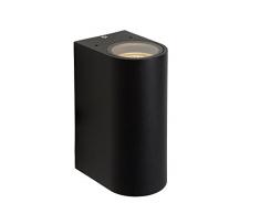 Lucide Boogy â faretto a parete per esterni, Alluminio, Nero, GU10 35W 230V