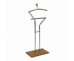 Vacchetti Giuseppe 4204400000 Servomuto con Telaio, Base in Legno, Metallo, Crome, 46x30x117 cm