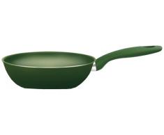 Silex Italia SIL 2514 Linea Total Green Wok Antiaderente in Alluminio, Diametro 28 cm, Manico Soft Touch, Verde