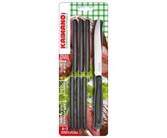 Kaimano KDN041809N Dinamik Coltelli Bistecca, Acciaio Inossidabile, Nero, 9 unitÃ 
