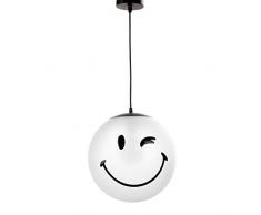 ONLI Lampada Sospensione Smiley World BIRBO Bianco con Lampadina LED