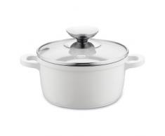 Berndes Vario Click Induction B.Nature Casseruola con Coperchio 16 cm, Alluminio Pressofuso, Bianco