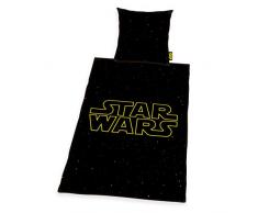 Herding Star Wars Set di Biancheria da Letto, Cotton, Nero, 140 x 200 cm, 70 x 90 cm