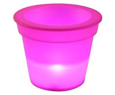 homea 5ecl192fu Vaso Luminoso a Batteria piÃ¹ 1LED plastica rosa