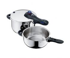 WMF 0793929990 - Set da 2 pentole a pressione Plus, lega di acciaio, acciaio inossidabile