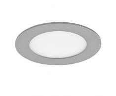 CristalRecord 02-007-18-181 - Faretto downlight, LED extrapiano, rotondo, 20 W, luce neutra, 4000Â° K, colore grigio