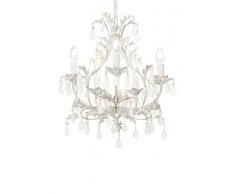 Ideal Lux Lampada a sospensione E14, Bianco, 44 x 110 cm