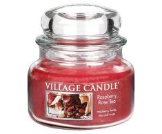 Village Candle 106311191 Raspberry Rose Tea Vaso Piccolo, Rosso, 10.2 x 10.1 x 9.9 cm