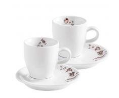 KAHLA 21D248A69109C CafÃ© Sommelier - Set per Espresso Doppio, MOD. Mon Plaisir, 4 Pezzi