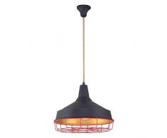 Homemania Lampada A Sospensione Baby E27, Nero-Oro, 40x40x120 cm
