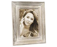 Zep TY7920 Curitiba-Cornice portafoto in Legno, Colore: Beige/Grigio/Nero, Beige/Gris/Noir, 15 x 20 cm