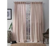 Exclusive Home Bella Coppia di Finestra Tenda a Pannello con con Passanti nascosti, Poliestere, Rosa, 84Â x 54Â x 0.2Â cm