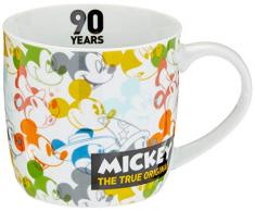 Disney Mickey Mouse 12055 - Tazza in porcellana, motivo Disney Mickey anni 90, multicolore