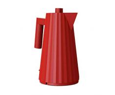 Alessi Plissé | MDL06 R - Bollitore Elettrico in Resina Termoplastica, Rosso. Spina Europea.