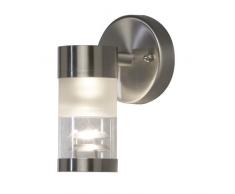 Konstsmide 7594-000 Bolzano Lampada da Parete, BxPxH 9x11,5x16,5 cm, 1 x 35 W, IP44, in Acciaio Inox