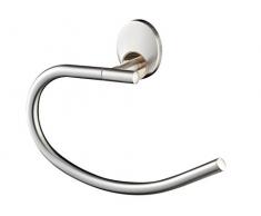 Bisk 22.5 x 6 x 16.5 cm Passion Porta Asciugamani ad Anello, Zinco Cromato