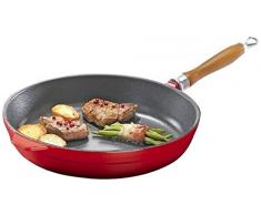 Karl KrÃ¼ger 75028 Padella in ghisa vulcanica, 28 cm, rossa