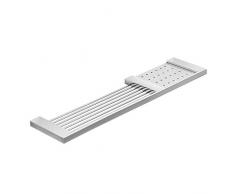 INDA A15510CR Divo Cestino Portaoggetti Doccia con Ripiano Asportabile, Ottone, Cromato, 11 x 52 x 1.70 cm