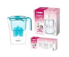 BWT Caraffa Vita 2.6l-Timer Blue + 3Â filtri, Blu, Taglia Unica