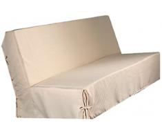 Homemaison - Copridivano con Nastri, Bianco Avorio, 200 x 140 cm