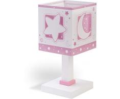 Dalber - Lampada da tavolo E-14, Chiaro di luna rosa, Multicolore, 14 x 14 x 29