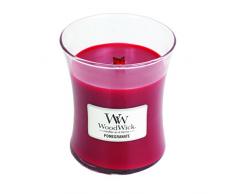 Woodwick Line Basic Medium Candela Pomegranate, Cera, Rosso, 10x10x11 cm, 4 unitÃ
