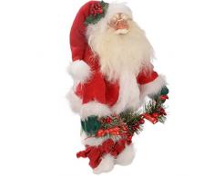 WeRChristmas - Decorazione Natalizia di 30 cm, Motivo: Babbo Natale, Colore Rosso/Bianco