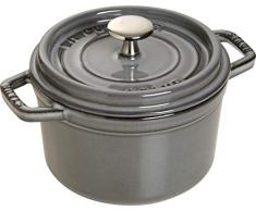 STAUB Cocotte Casseruola, ghisa, 16 cm, Grigio Grafite