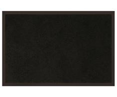 Deco Tapis - 1740272, Tapetto Antipolvere Rettangulo, 40 X 60 Cm, Uni, Tappeto DIngresso, Nero