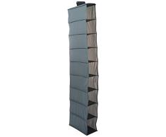 Compactor Color Line Guardaroba scarpiera con 9Â Scomparti, in Polipropilene/Metallo, Grigio, 15Â x 30Â x 128Â cm
