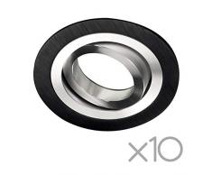 Wonderlamp Faretto da incasso 10 unidades Nero