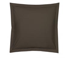 Blanc des Vosges C4O Easycare - Federa in Percalle di Cotone, Conta Fili 78, Marrone, 65 x 65 cm