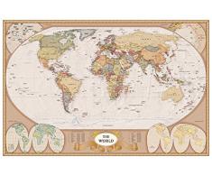 empireposter 728609 Educational – Cartina del mondo – anticato – Istruzione Poster – Maxi Poster versione in inglese – dimensioni 91,5 x 61 cm, carta, multicolore, 91,5 x 61 x 0,14 cm