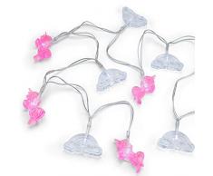 Just Mustard Luci LED Decorative Unicorni Light Your Own, Multicolore, plastica;led