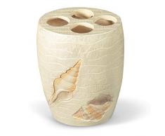 Tatkraft Margarita Bicchiere Portaspazzolino, Beige, 8.5 x 6.5 x 10.5 cm