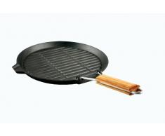 Baumalu 388069, Rostiera Rotonda in ghisa, Nero (Schwarz), 25 cm