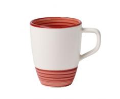 Villeroy & Boch Manufacture Rouge Tazza da Caffè, 380 ml, Porcellana Premium, Rosso