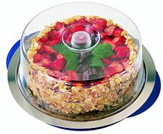 Aps Thermo vassoio Set 5 pezzi, rotondo, diametro ca. 35 cm, altezza 15 cm in acciaio inox, plastica kuehlbar, in scatola di cartone