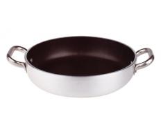 Pentole Agnelli ALSA2110S40 Tegame con Maniglie, Alluminio, Argento, 40 cm