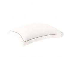 LinenMe 50 x 90 cm Federa per Cuscino in Lino con Orlo a Giorno, biancastro