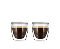 Bodum 11477-10 Pilatus - Set 2 bicchieri in vetro a doppia parete, 0,08 l